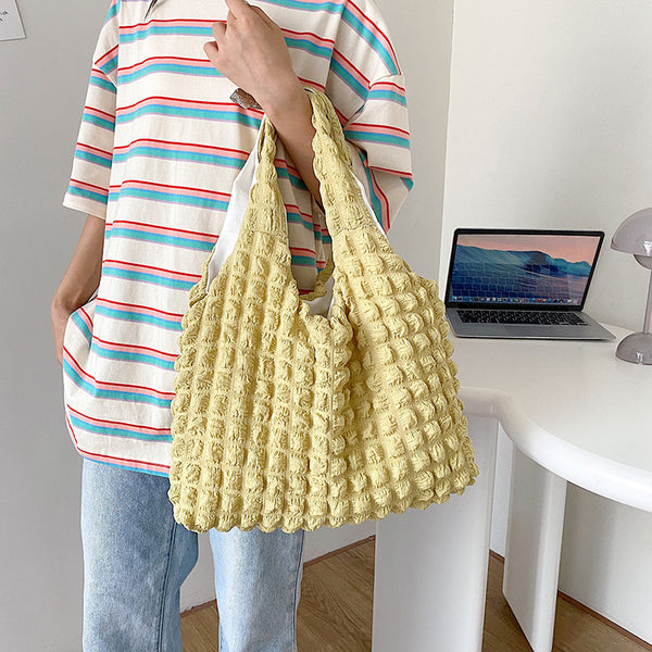 Cute Pleated Puff Shouder Bag Women Large-capacity Cloud Armpit Bag Winter Fashion Handbags Girls DanisBrothersStore