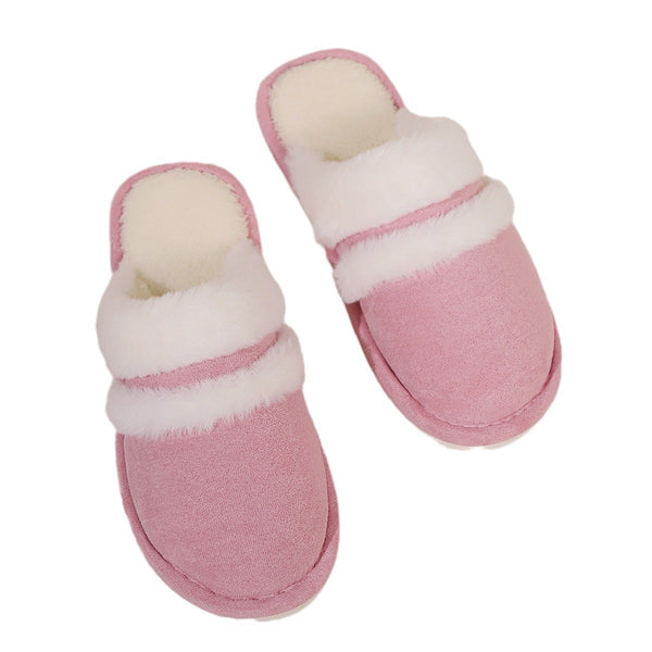 Rabbit Fur Cotton Slippers Fleece-lined Thickened Fluffy Slippers DanisBrothersStore