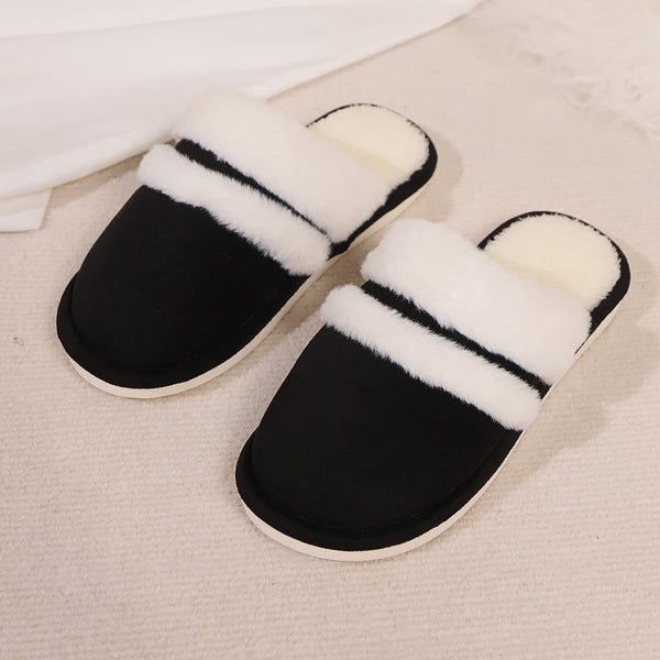 Rabbit Fur Cotton Slippers Fleece-lined Thickened Fluffy Slippers DanisBrothersStore