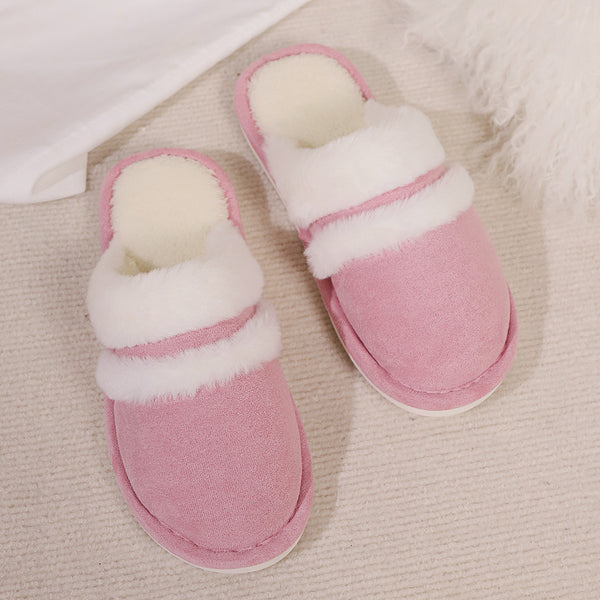 Rabbit Fur Cotton Slippers Fleece-lined Thickened Fluffy Slippers DanisBrothersStore